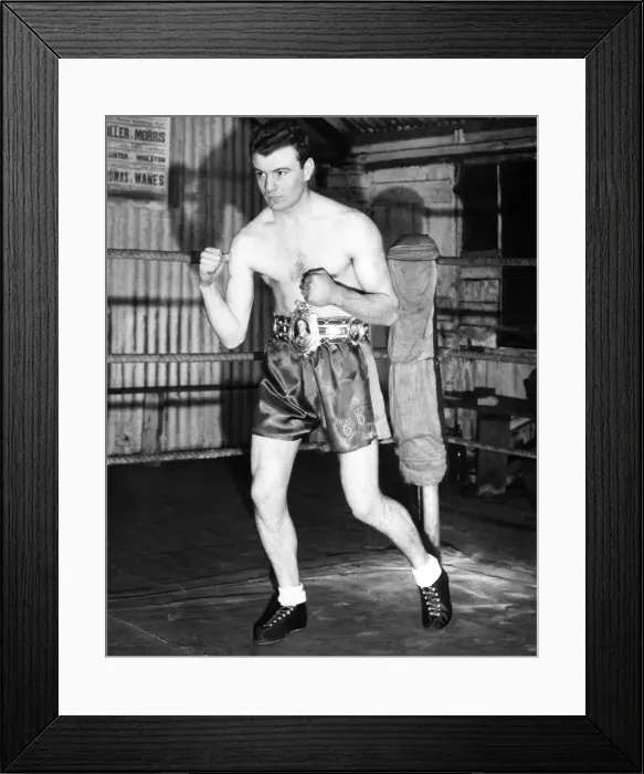 Framed Print : Cliff Curvis, of Swansea. The British Welter-Weight Champion Boxer. March 1953 P000209 Framed Print : Cliff Curvis, of Swansea. The British Welter-Weight Champion Boxer. March 1953 P000209