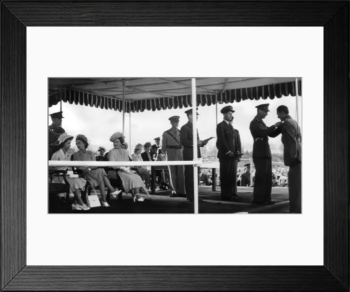 Framed Print : King George VI presenting awards at a military investiture in Pretoria Framed Print : King George VI presenting awards at a military investiture in Pretoria