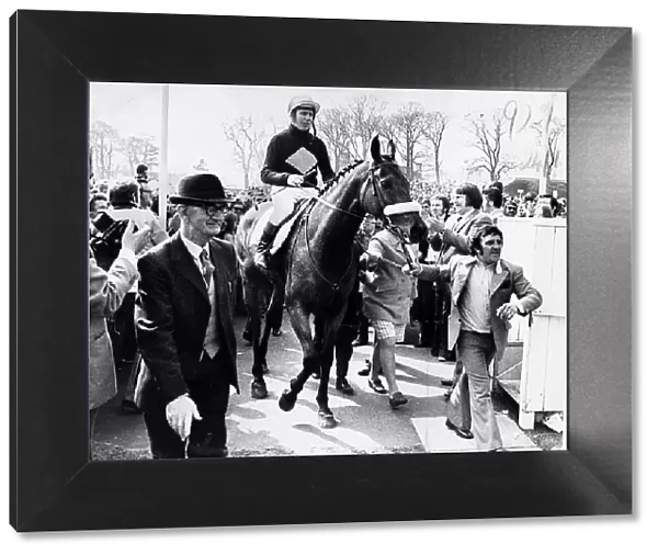 Red Rum racehorse jockey Brian Fletcher after unique Aintree Ayr Grand national Double