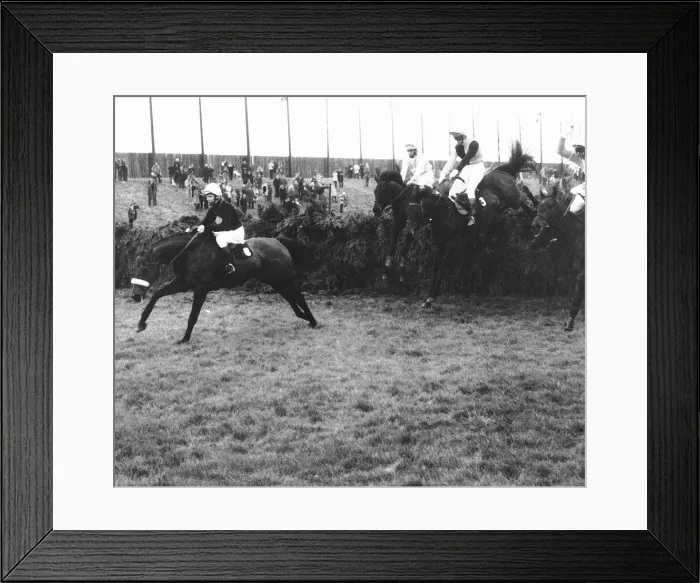 Framed Print : Red Rum and Brian Fletcher on their way to their first triumph in the Grand National Framed Print : Red Rum and Brian Fletcher on their way to their first triumph in the Grand National