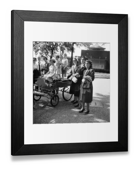 Framed Print : Danish Princesses Benedicte and Anne - Marie with Miss Mary North Framed Print : Danish Princesses Benedicte and Anne - Marie with Miss Mary North