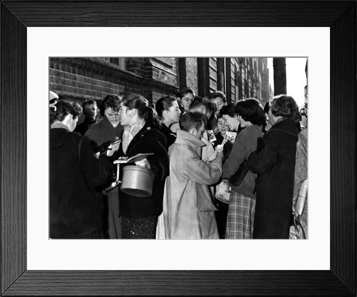 Framed Print : Bill Haley and his Comets - Cardiff - 22 Feb 1957. Given the slip by their idol