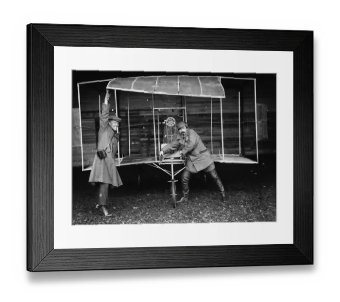 Framed Print : A flying machine built by Mr E Mines, an engineer, at a Doncaster flying meeting in 1909 Framed Print : A flying machine built by Mr E Mines, an engineer, at a Doncaster flying meeting in 1909