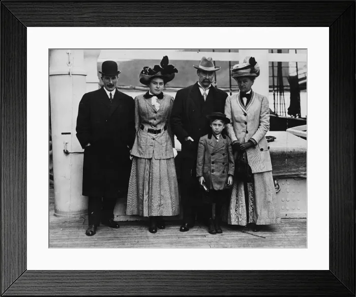 Framed Print : Robert Peary with wife and family 1910 explorer Framed Print : Robert Peary with wife and family 1910 explorer