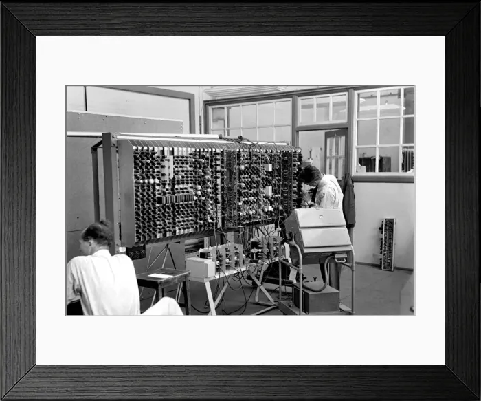 Framed Print : Mechanical Brain. One of the first computers to be used in business in the U. K Framed Print : Mechanical Brain. One of the first computers to be used in business in the U. K