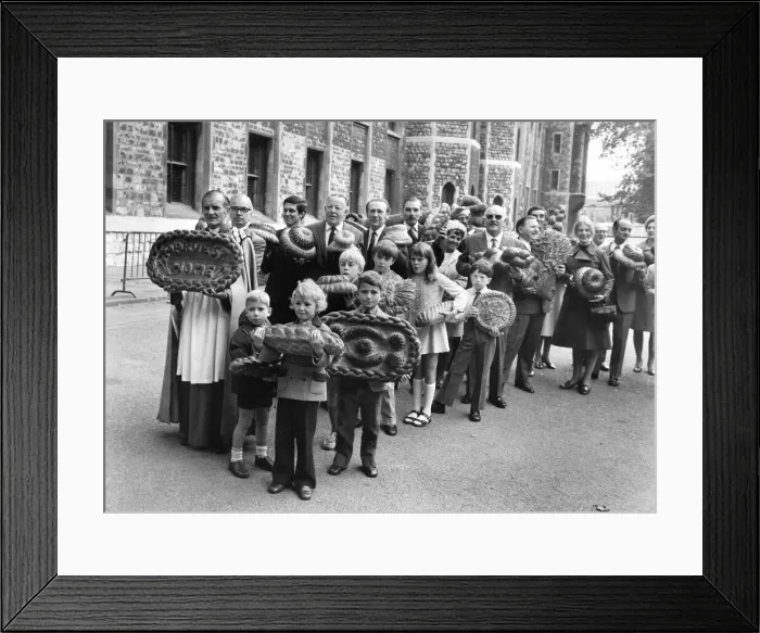 Framed Print : Religion Harvest Festival Members of the National Association of Master Bakers with Framed Print : Religion Harvest Festival Members of the National Association of Master Bakers with