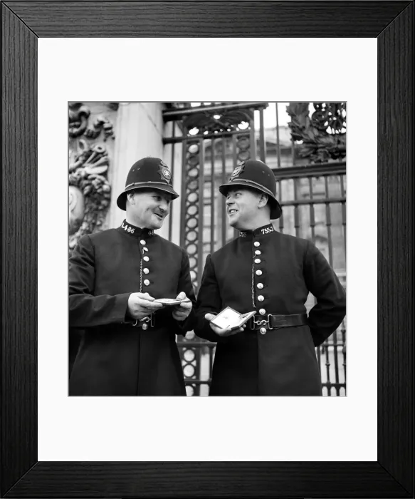 Framed Print : Investiture, Buckingham, Palace'. Policemen Jas Mackenzie Framed Print : Investiture, Buckingham, Palace'. Policemen Jas Mackenzie