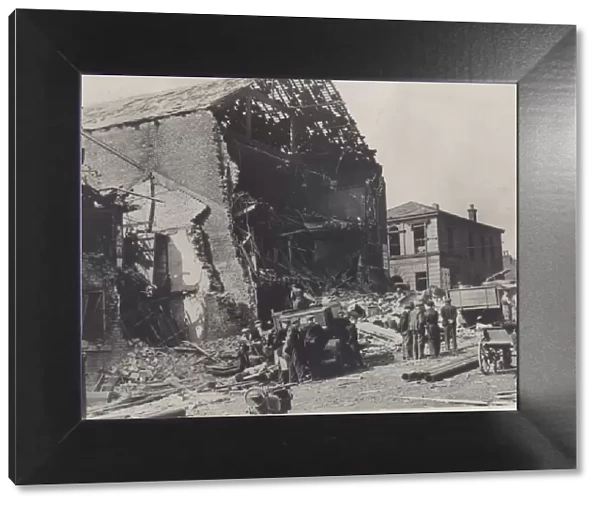 A cinema suffered severe damage during an enemy air raid over a North East coast town