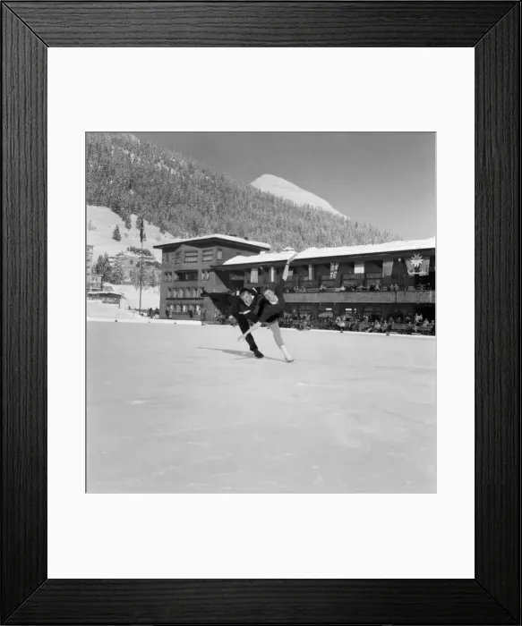Framed Print : The 1953 competitions for men, ladies, pair skating, and ice dancing took place