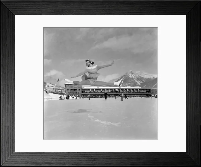 Framed Print : The 1953 competitions for men, ladies, pair skating, and ice dancing took place