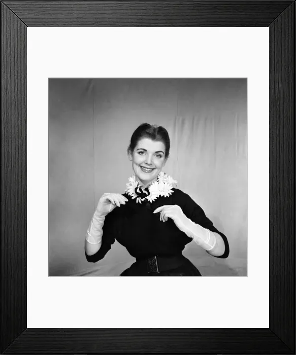 Framed Print : Flower Fashions and hair styles. June 1953 D3298-003 Framed Print : Flower Fashions and hair styles. June 1953 D3298-003