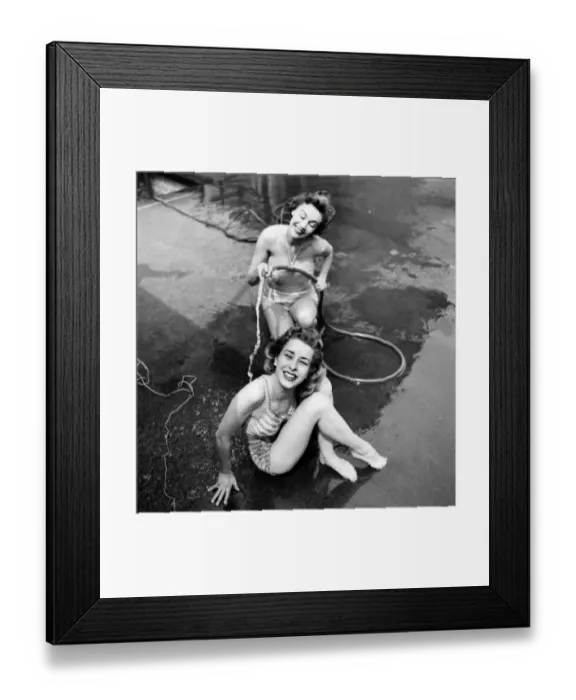 Framed Print : Woman : Humour. Two Women (Betty Impey and Helen Jessop Framed Print : Woman : Humour. Two Women (Betty Impey and Helen Jessop