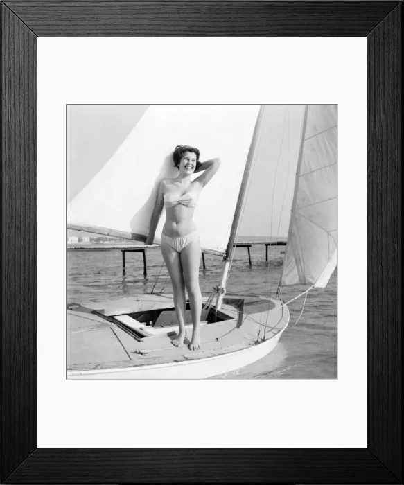Framed Print : Cannes Film Festival 1953. Actress Liyane Bendavid seen here enjoying herself Framed Print : Cannes Film Festival 1953. Actress Liyane Bendavid seen here enjoying herself