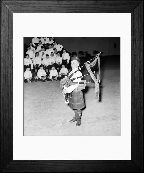 Framed Print : Bagpipes of Queen Victoria School, Perth at Royal Tournament. June 1953 D3043 Framed Print : Bagpipes of Queen Victoria School, Perth at Royal Tournament. June 1953 D3043