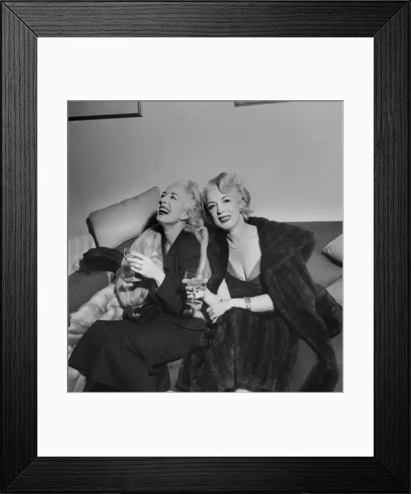 Framed Print : Mrs. Tommy Manville (9th) & her Twin sister - Seen here celebrating Framed Print : Mrs. Tommy Manville (9th) & her Twin sister - Seen here celebrating