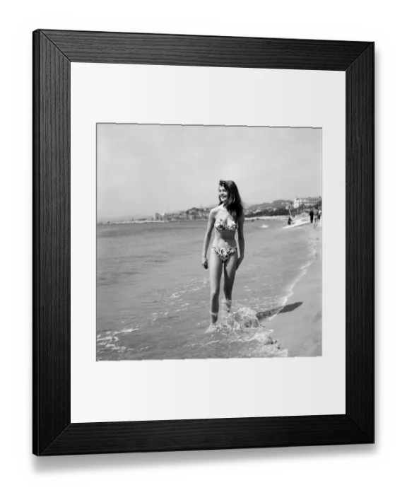Framed Print : Cannes Film Festival 1953. French actress Brigitte Bardot seen here making her first Framed Print : Cannes Film Festival 1953. French actress Brigitte Bardot seen here making her first