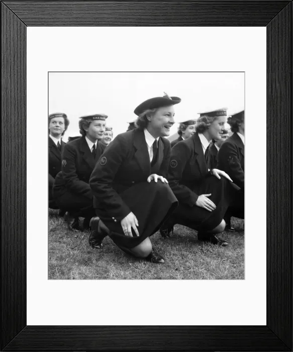 Framed Print : Girls of the three Services (WRNS, WRAC, WRAF) are being trained at Wilmslow for a