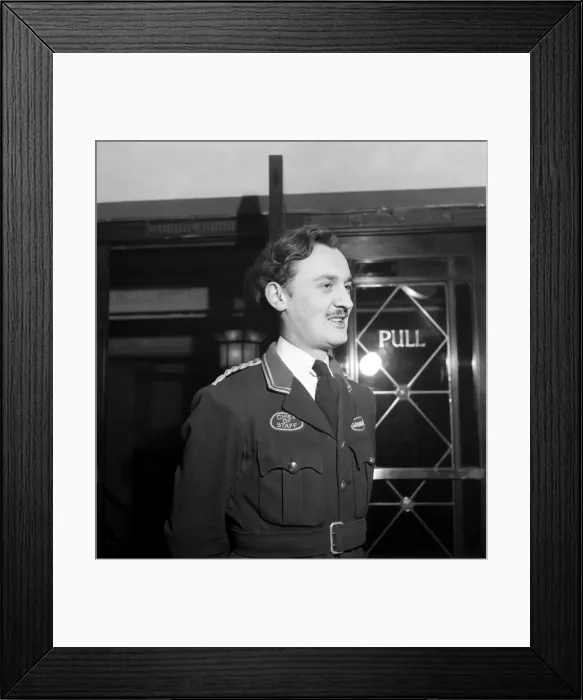 Framed Print : Commissionaires (out of work actor) and actresses. November 1952 C5787-001 Framed Print : Commissionaires (out of work actor) and actresses. November 1952 C5787-001