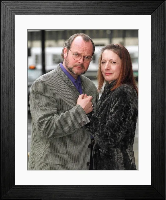 Framed Print : Shamed radio star James Whale tries to make it up with his wife Melinda Whale Framed Print : Shamed radio star James Whale tries to make it up with his wife Melinda Whale