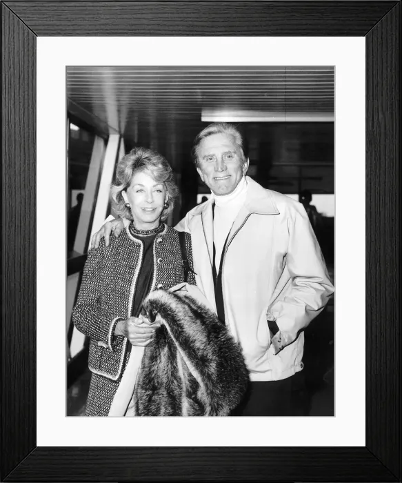 Framed Print : Kirk Douglas Actor with his wife Anne DBase Framed Print : Kirk Douglas Actor with his wife Anne DBase