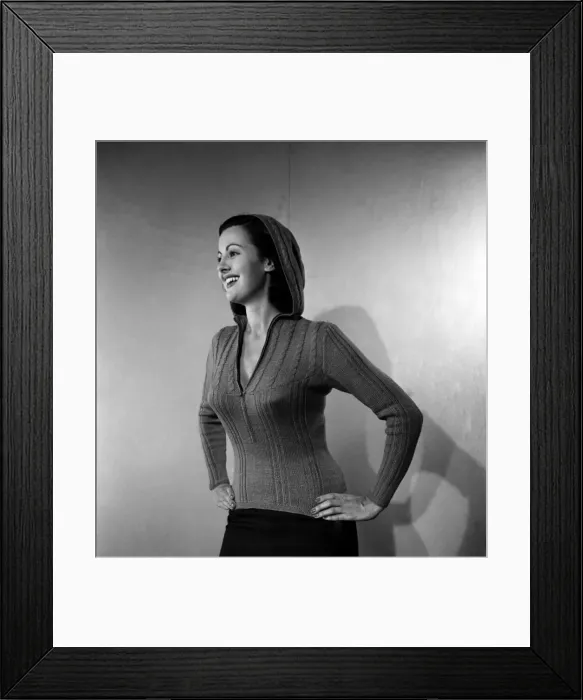 Framed Print : Hooded Jumper-K. 46. December 1952 C6265 Framed Print : Hooded Jumper-K. 46. December 1952 C6265