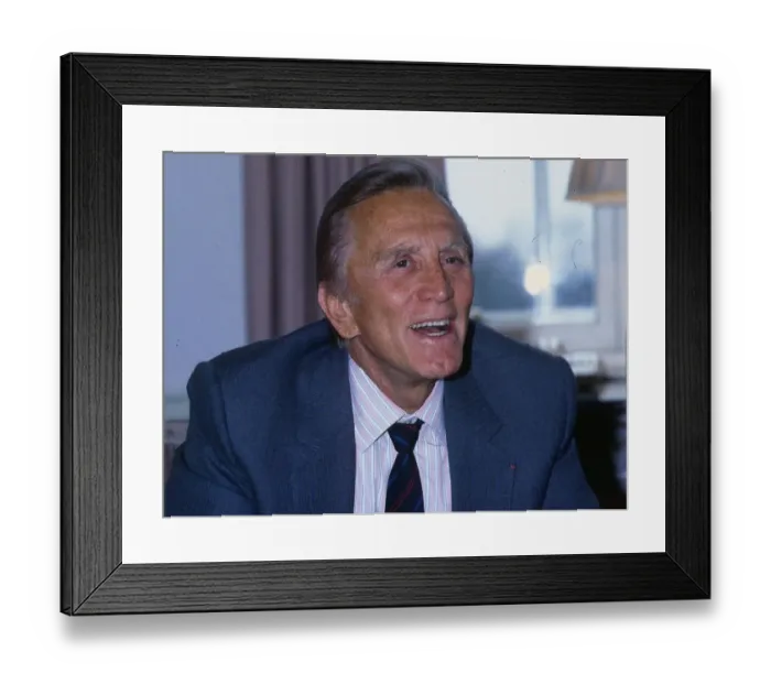Framed Print : Kirk Douglas actor April 1987