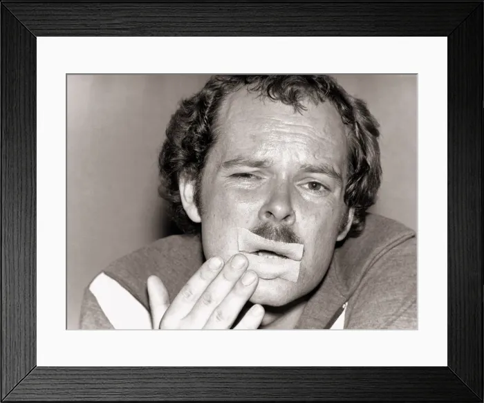 Framed Print : James Whale September 1978 James is a champion kisser of the world