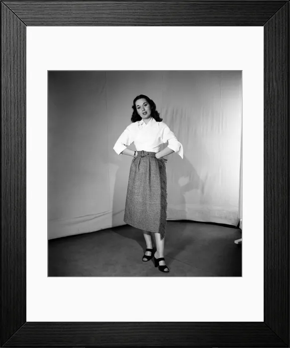 Framed Print : Rug Skirt. December 1952 C6264 Framed Print : Rug Skirt. December 1952 C6264