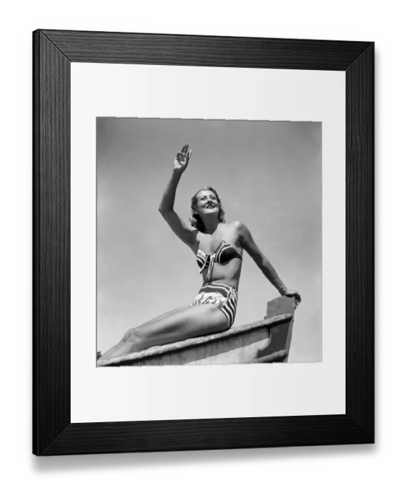 Framed Print : Actress Jacqueline Plessis in Venice. September 1952 C4468