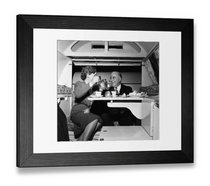 Framed Print : Welsh Industries Fair. Sir David Maxwell Fyfe now Lord Kilmuir seen here being served tea Framed Print : Welsh Industries Fair. Sir David Maxwell Fyfe now Lord Kilmuir seen here being served tea