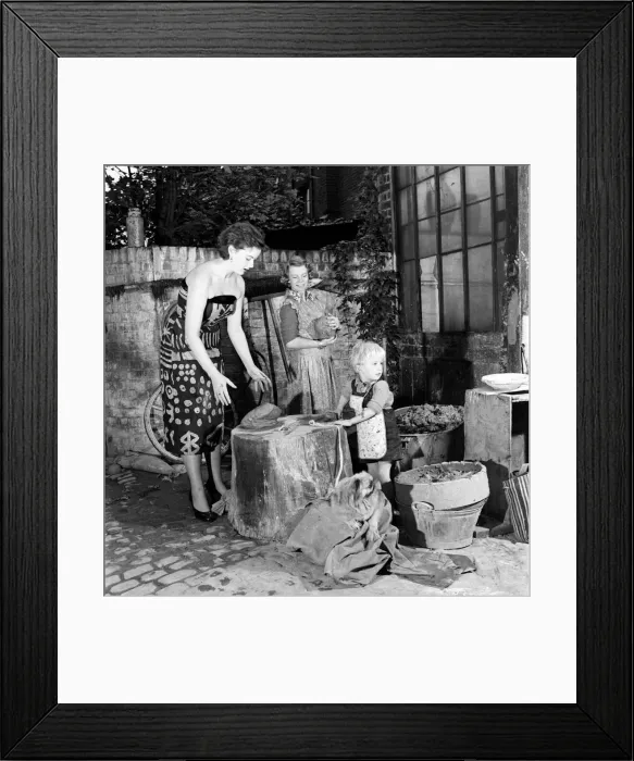 Framed Print : Children seen here playing with clay at David Rawnsleys Chelsea Studio Framed Print : Children seen here playing with clay at David Rawnsleys Chelsea Studio