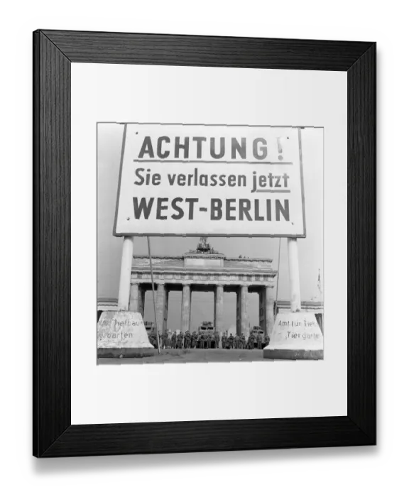 Framed Print : Germany Berlin Wall The border between East and West Berlin closed 1961 Brandenburg