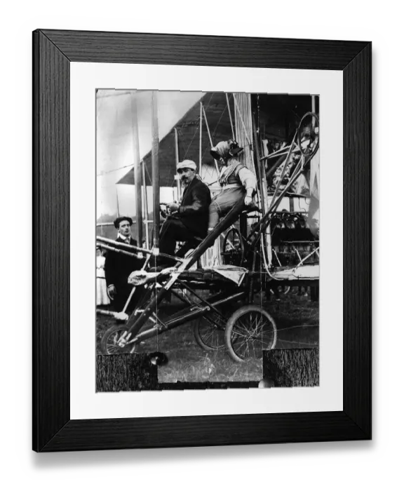Framed Print : Samuel Franklin Cody with his wife on 16 August 1909 when she became the first woman to Framed Print : Samuel Franklin Cody with his wife on 16 August 1909 when she became the first woman to