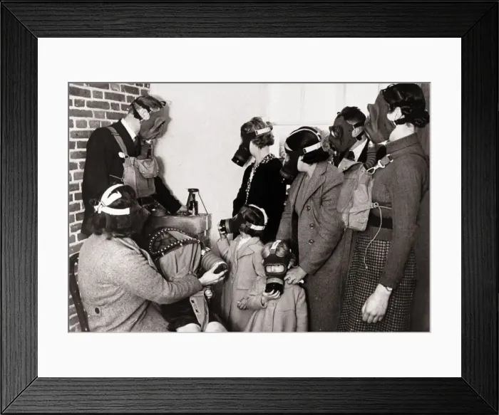 Framed Print : New gas chamber for testing gas masks on the roof of the guildhall in Kingston Upon