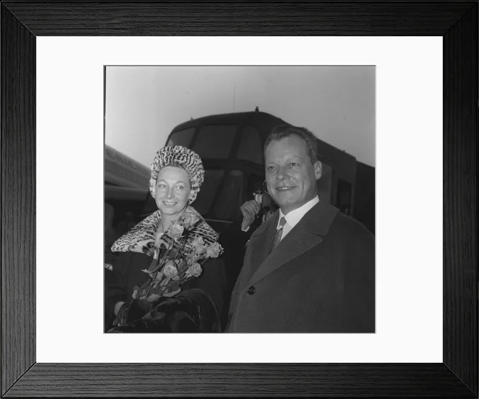 Framed Print : Willi Brandt and his wife at London Airport Date 31 / 10 / 62 The Lord Framed Print : Willi Brandt and his wife at London Airport Date 31 / 10 / 62 The Lord