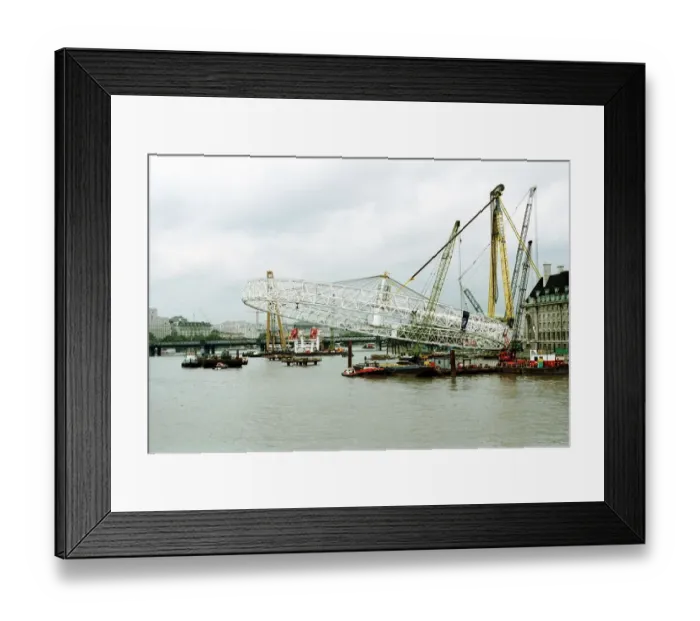 Framed Print : THE LONDON EYE MILLENNIUM FERRIS WHEEL October 1999 - 12pm The giant ferris