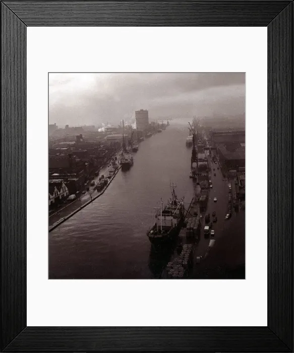 Framed Print : Dockside in Dublin Ireland - 1969 Shipping Ships Framed Print : Dockside in Dublin Ireland - 1969 Shipping Ships
