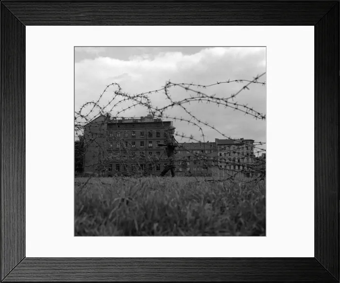 Framed Print : Germany Berlin Wall August 1961 The East West border is closed by the East Germans