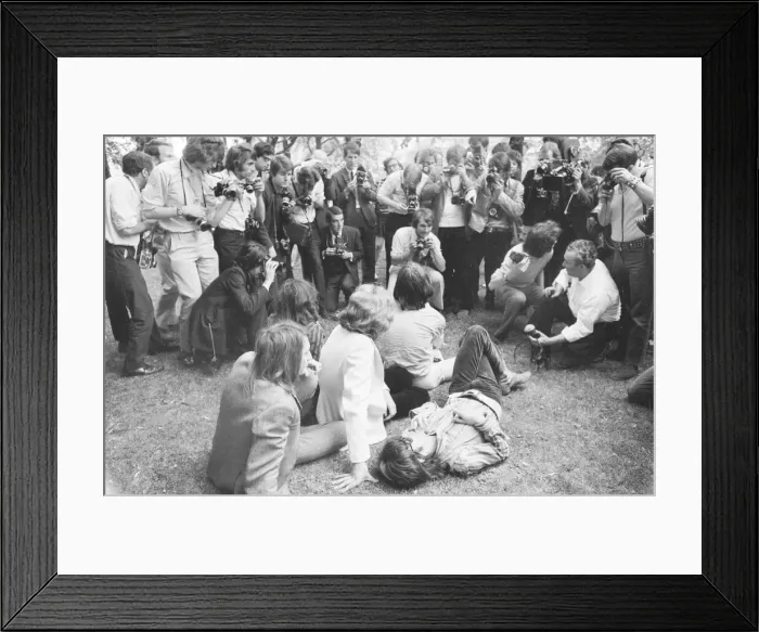 Framed Print : Rolling Stones : The photocall Introducing Mick Taylor who took Brian Jones place in Framed Print : Rolling Stones : The photocall Introducing Mick Taylor who took Brian Jones place in