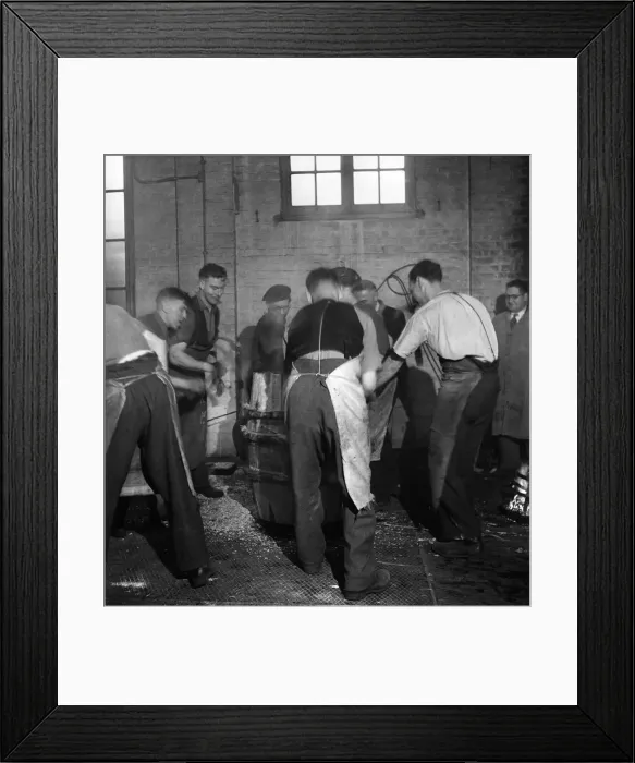Framed Print : An apprentice cooper finishes his training. December 1946 O5993-004 Framed Print : An apprentice cooper finishes his training. December 1946 O5993-004
