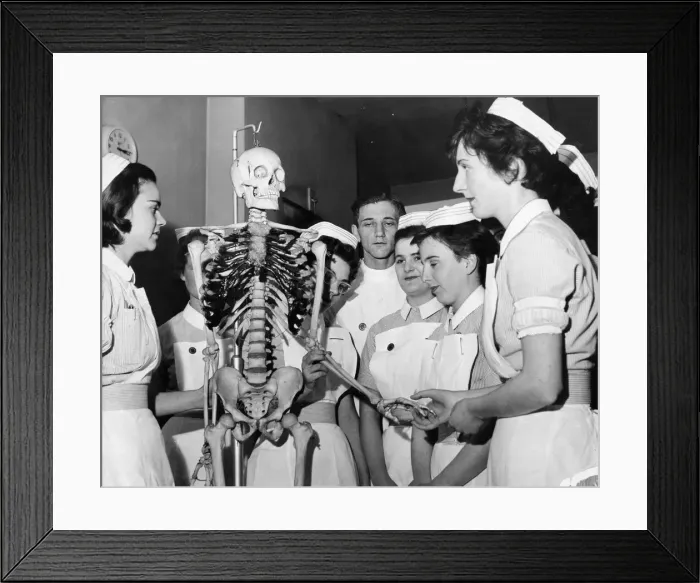 Framed Print : Old friend of all nurses is the skeleton in the cupboard Framed Print : Old friend of all nurses is the skeleton in the cupboard