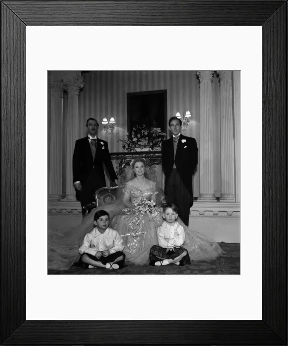 Framed Print : Anna Neagle and Michael Wilding as bride and groom in Maytime in Mayfair Framed Print : Anna Neagle and Michael Wilding as bride and groom in Maytime in Mayfair