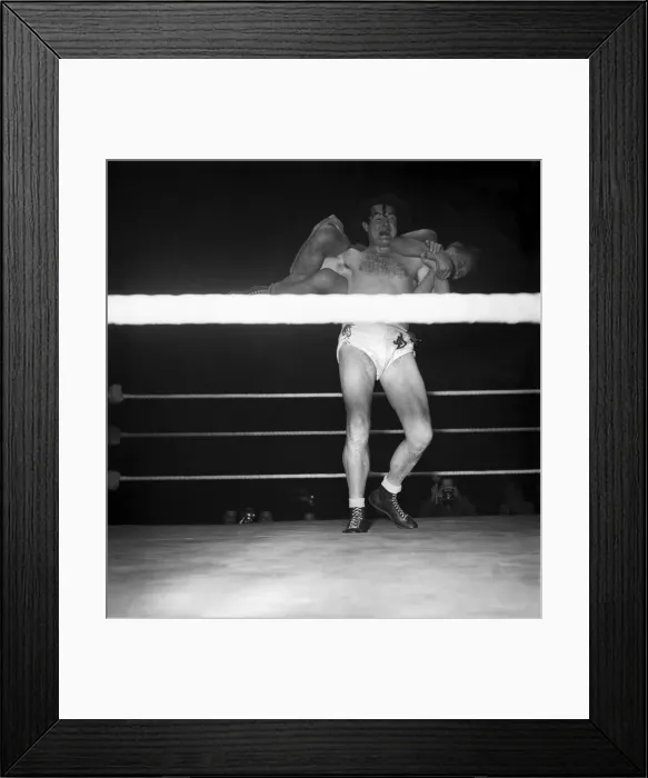 Framed Print : Wrestling at Harringay Jack Doyle in the first bout of his new career