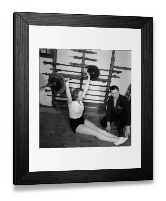 Framed Print : Miar Syluin Needham - -Rochester way Eltham training for olympic season with weights