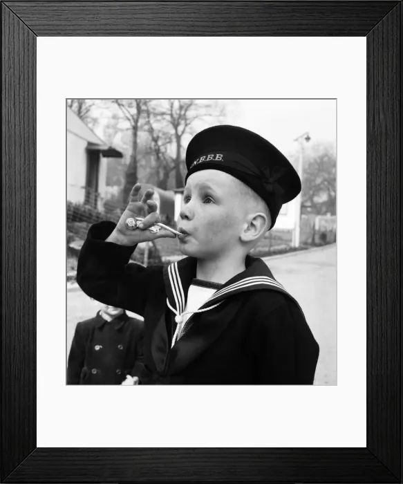 Framed Print : Michal Neale 7 Year Old Naval cadet. March 1953 D1562 Framed Print : Michal Neale 7 Year Old Naval cadet. March 1953 D1562