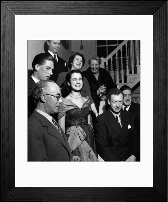 Framed Print : Composer Benjamin Britten and opera star Joan Cross at a Cocktail party hosted by Framed Print : Composer Benjamin Britten and opera star Joan Cross at a Cocktail party hosted by
