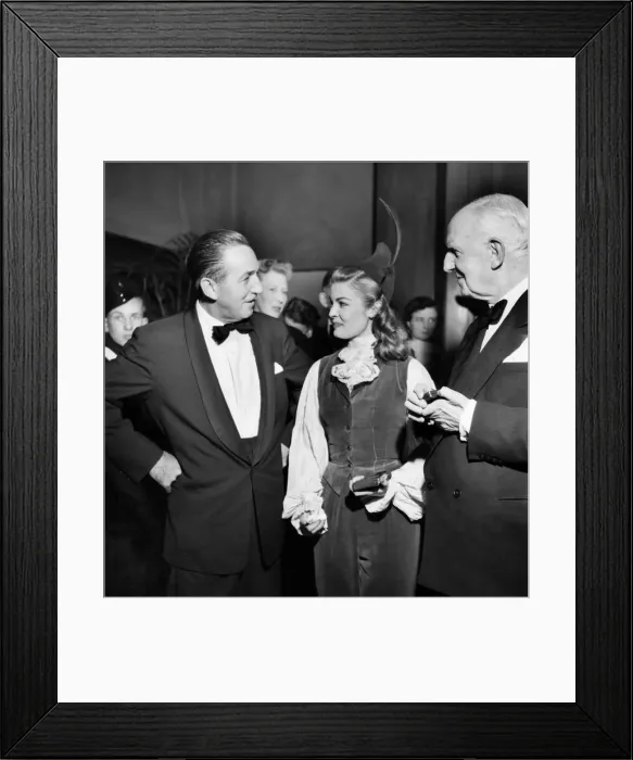 Framed Print : Candian Actress Patricia Owens meets Walt Disney and Lord Woolton