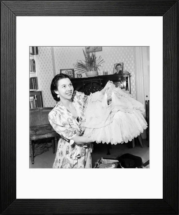 Framed Print : Ballerina Berly Grey seen here preparing for a trip to Stockholm. March 1953 D1340 Framed Print : Ballerina Berly Grey seen here preparing for a trip to Stockholm. March 1953 D1340