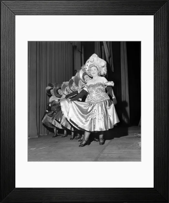 Framed Print : The Glamagons troops of dancers, fat chorus girls. March 1953 D1200 Framed Print : The Glamagons troops of dancers, fat chorus girls. March 1953 D1200