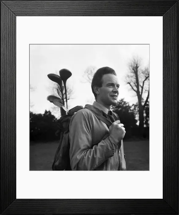 Framed Print : Actor Tony Britton playing golf. April 1953 D1365-001 Framed Print : Actor Tony Britton playing golf. April 1953 D1365-001
